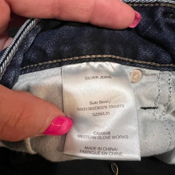 Silver Jeans Women's Skinny Jeans - Dark Blue - Picture 7 of 7